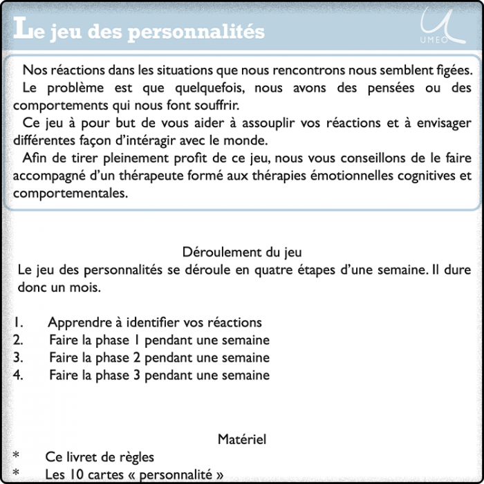 Le jeu des personnalités